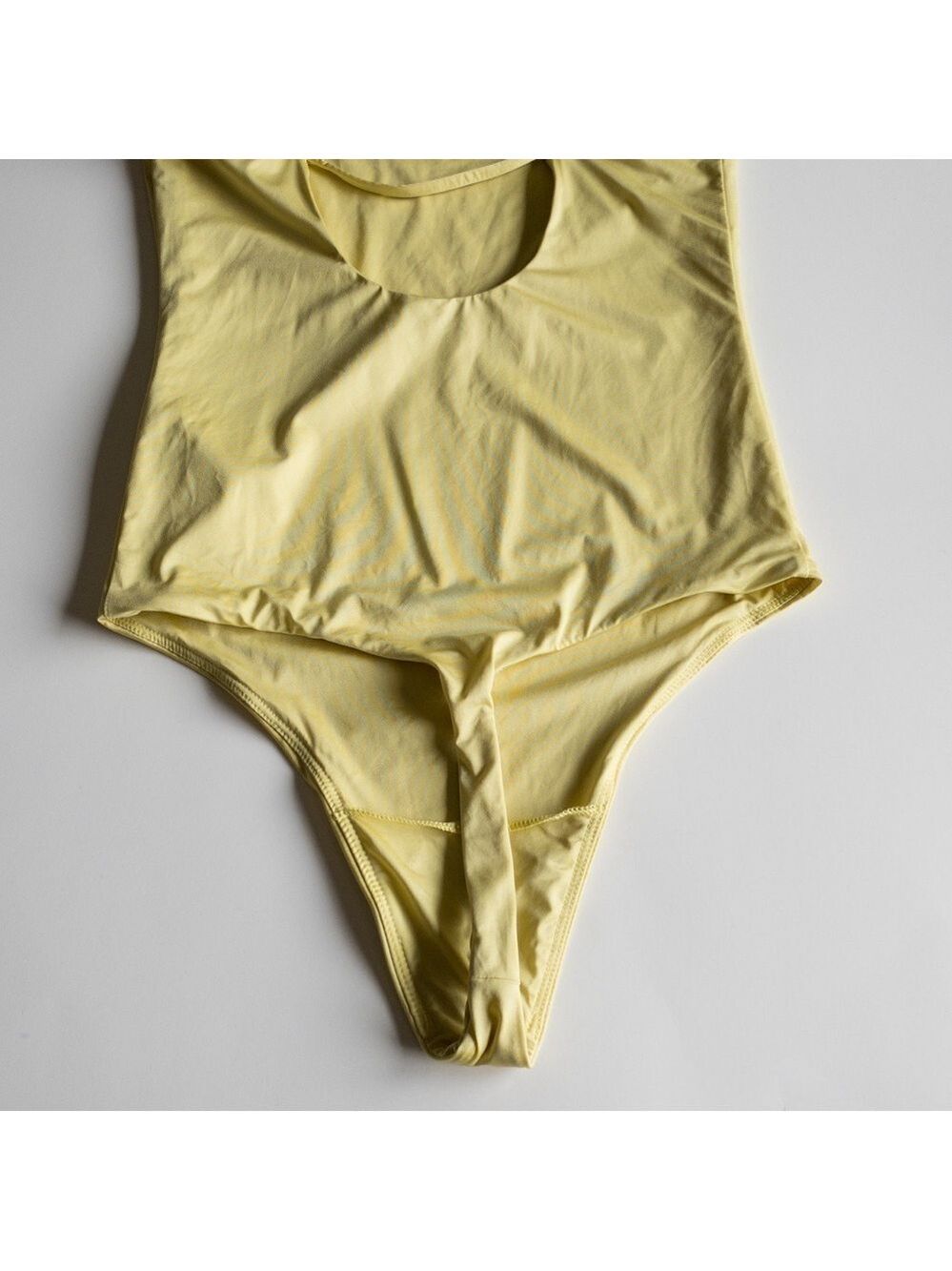 Wilfred Naidoo Criss bodysuit Spaghetti Strap Criss Cross Yellow Womens Small - Picture 7 of 16